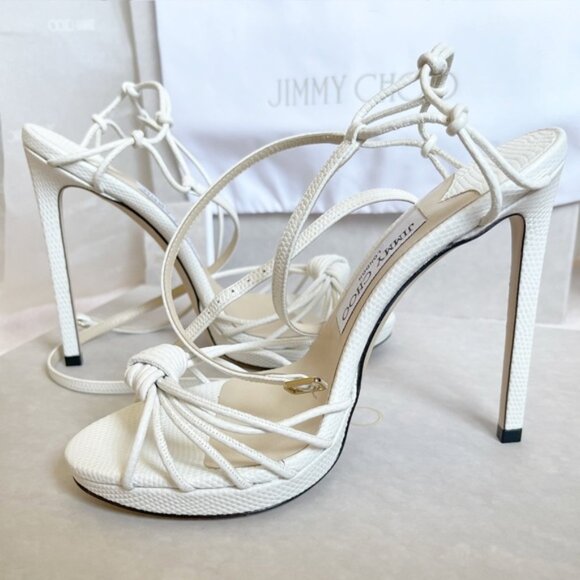 Jimmy Choo Lovella Wraparound Platform Sandals - Picture 14 of 15